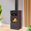 Stufa a legna con forno MODERNA Oven Luxe 7,78 kW Rosso